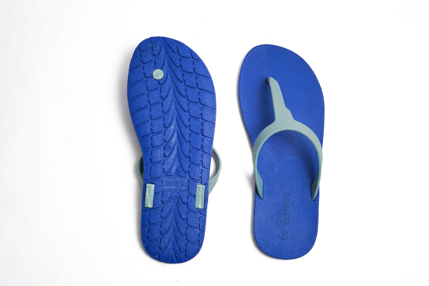 Thongs Blue Sole Grey Strap