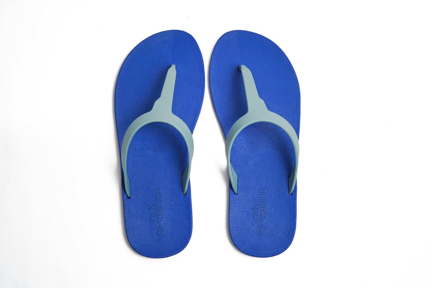 Thongs Blue Sole Grey Strap