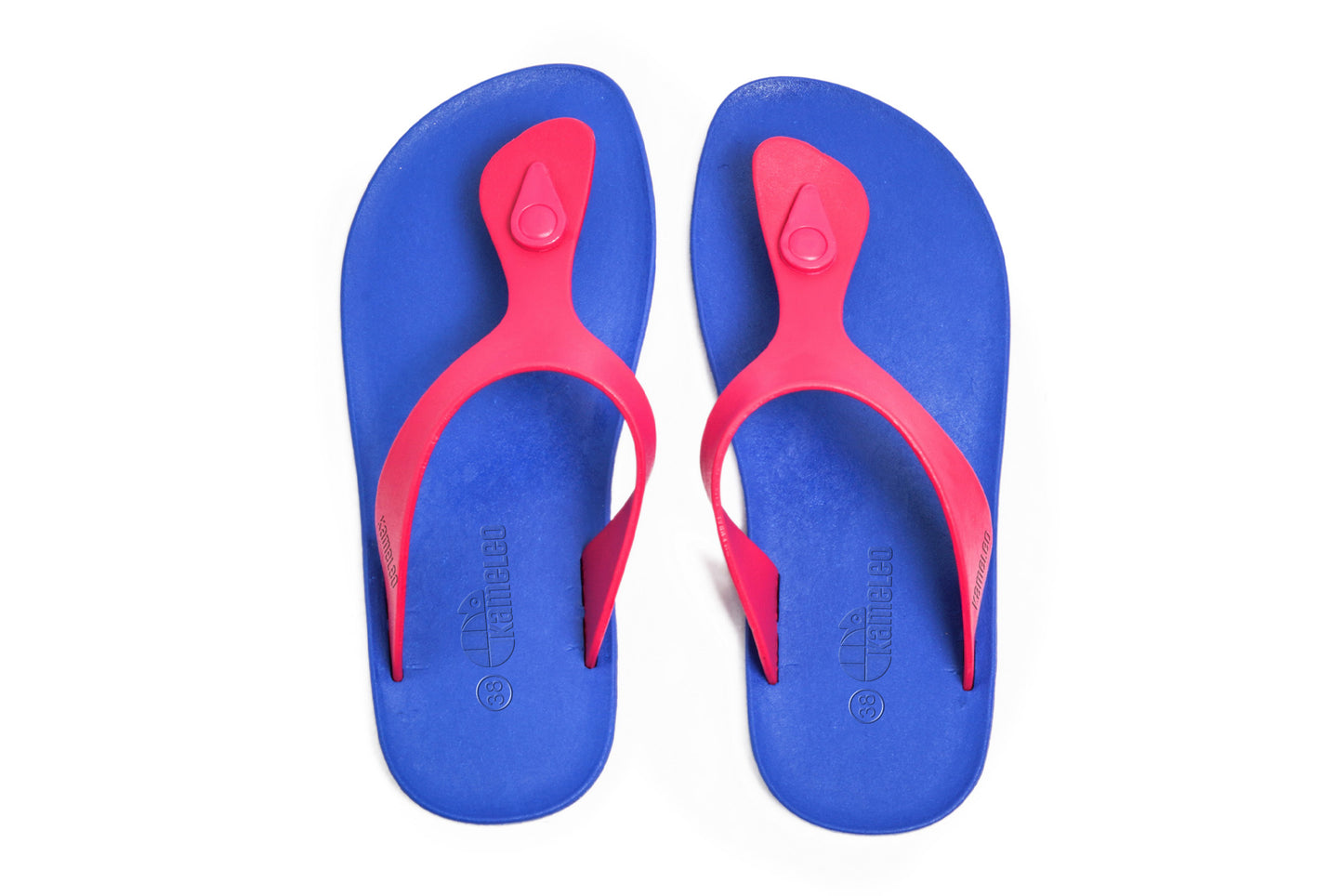 Candy Blue Sole Pink Strap