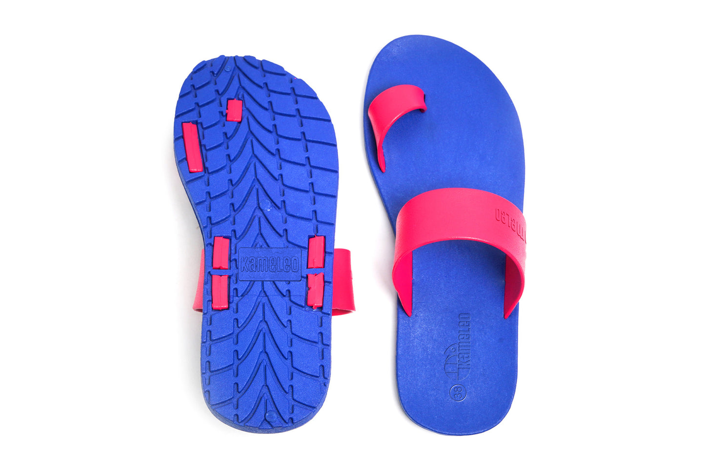 Pop Thumb Blue Sole Pink Strap