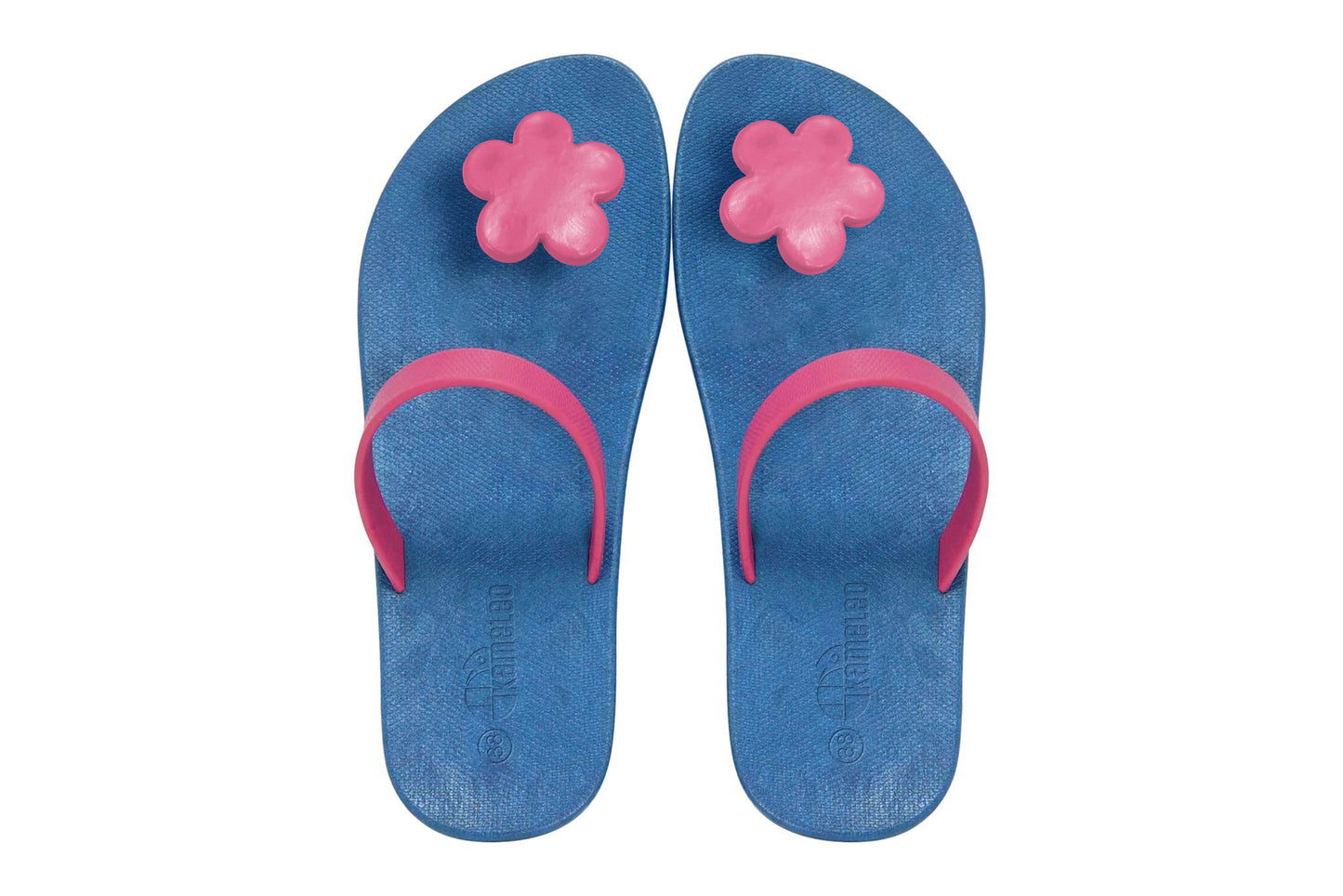 Poppi Flora Blue Sole Pink Strap