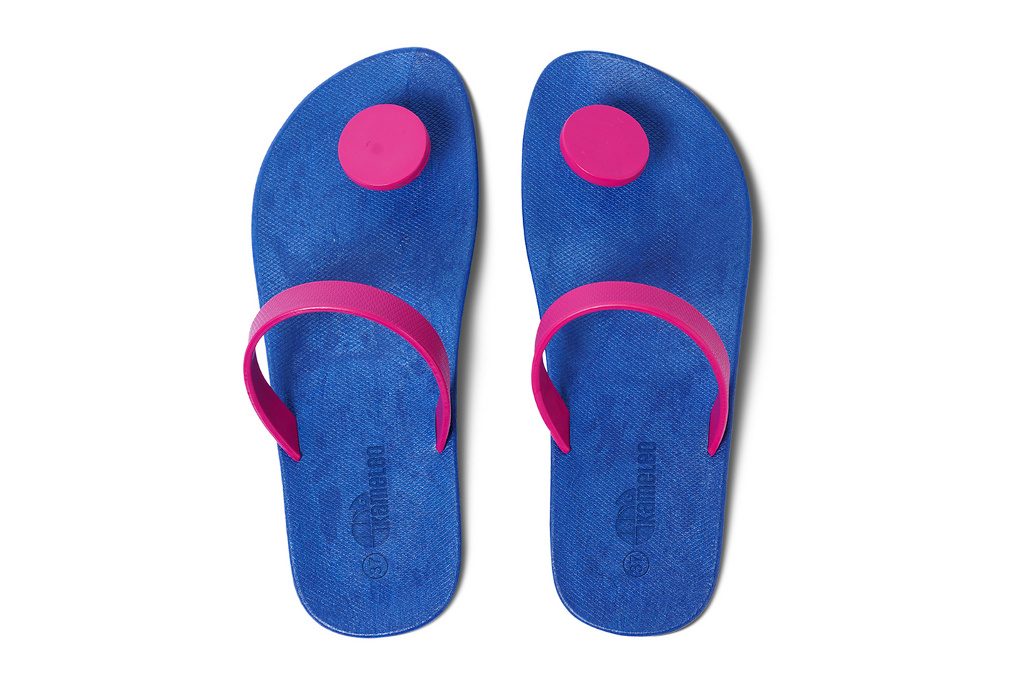 Poppi Dot Blue Sole Pink Strap