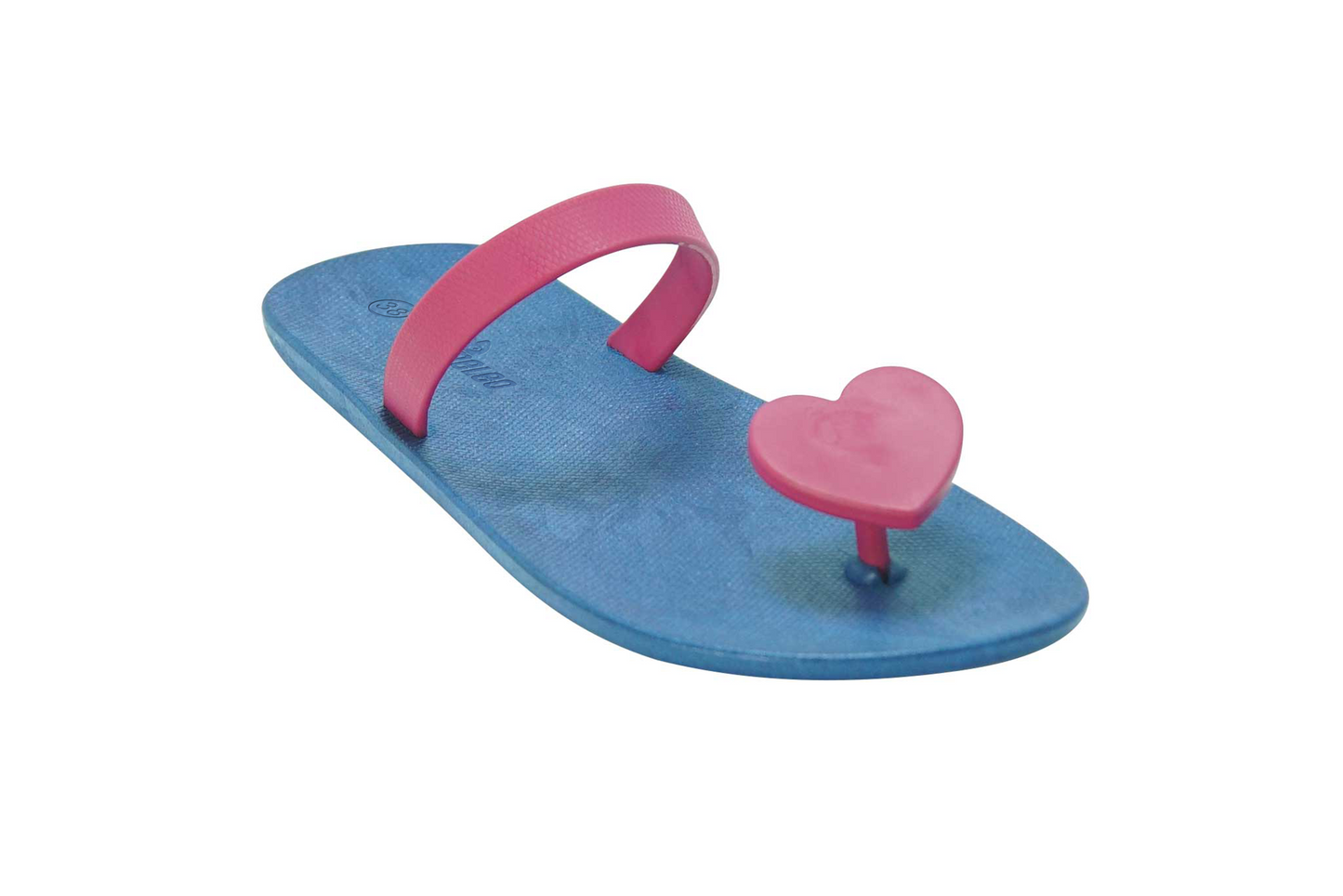 Poppi Heart Blue Sole Pink Strap