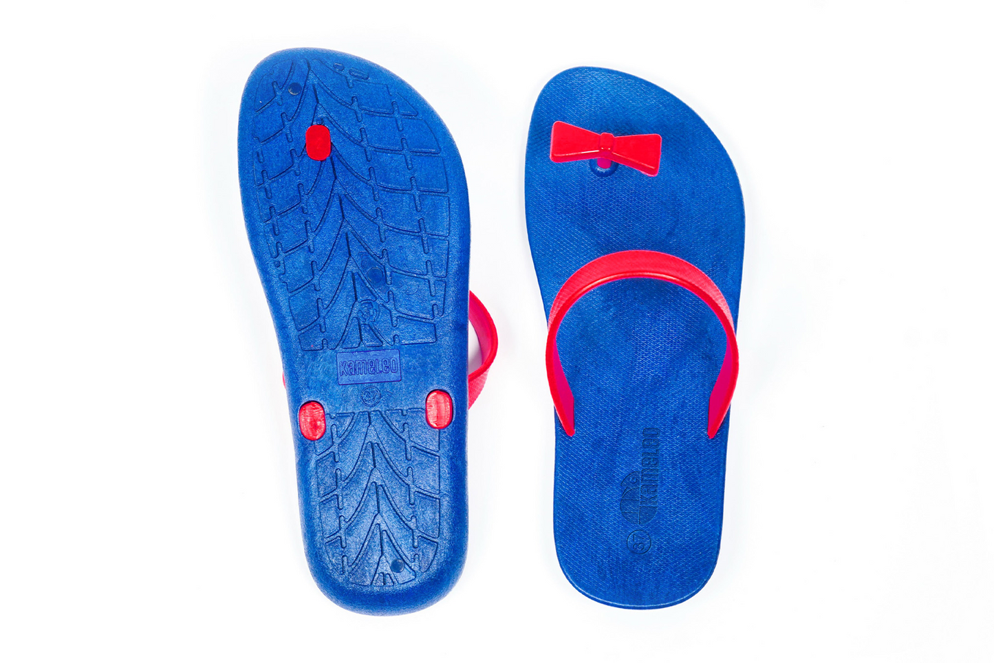 Poppi Bow Blue Sole Pink Strap