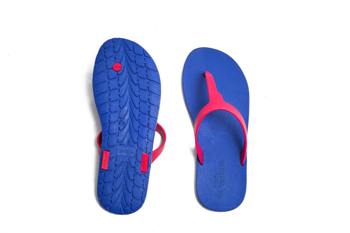 Thongs Blue Sole Pink Strap