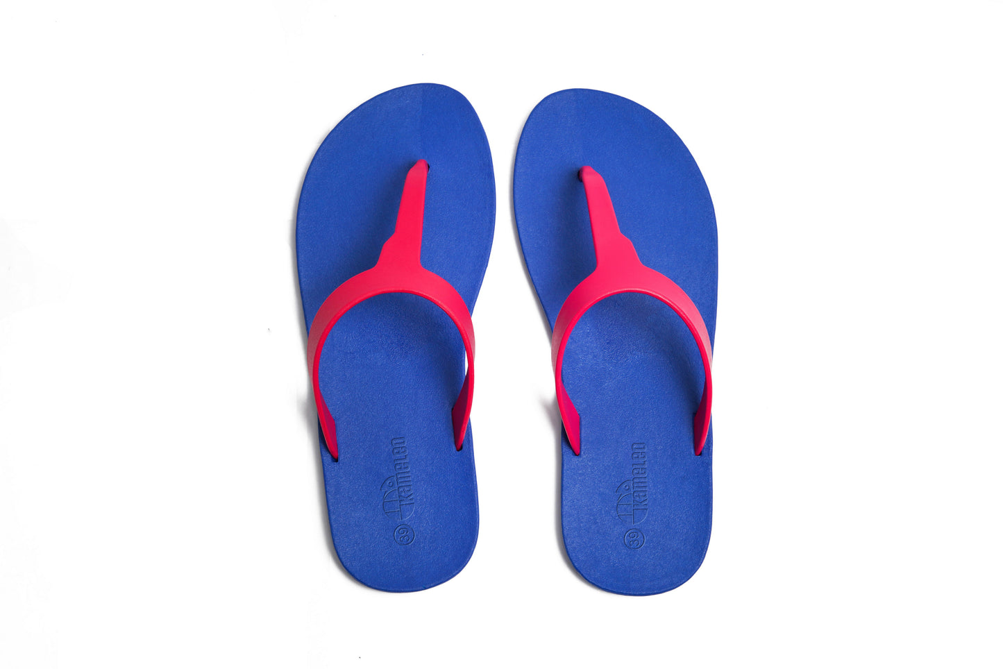 Thongs Blue Sole Pink Strap