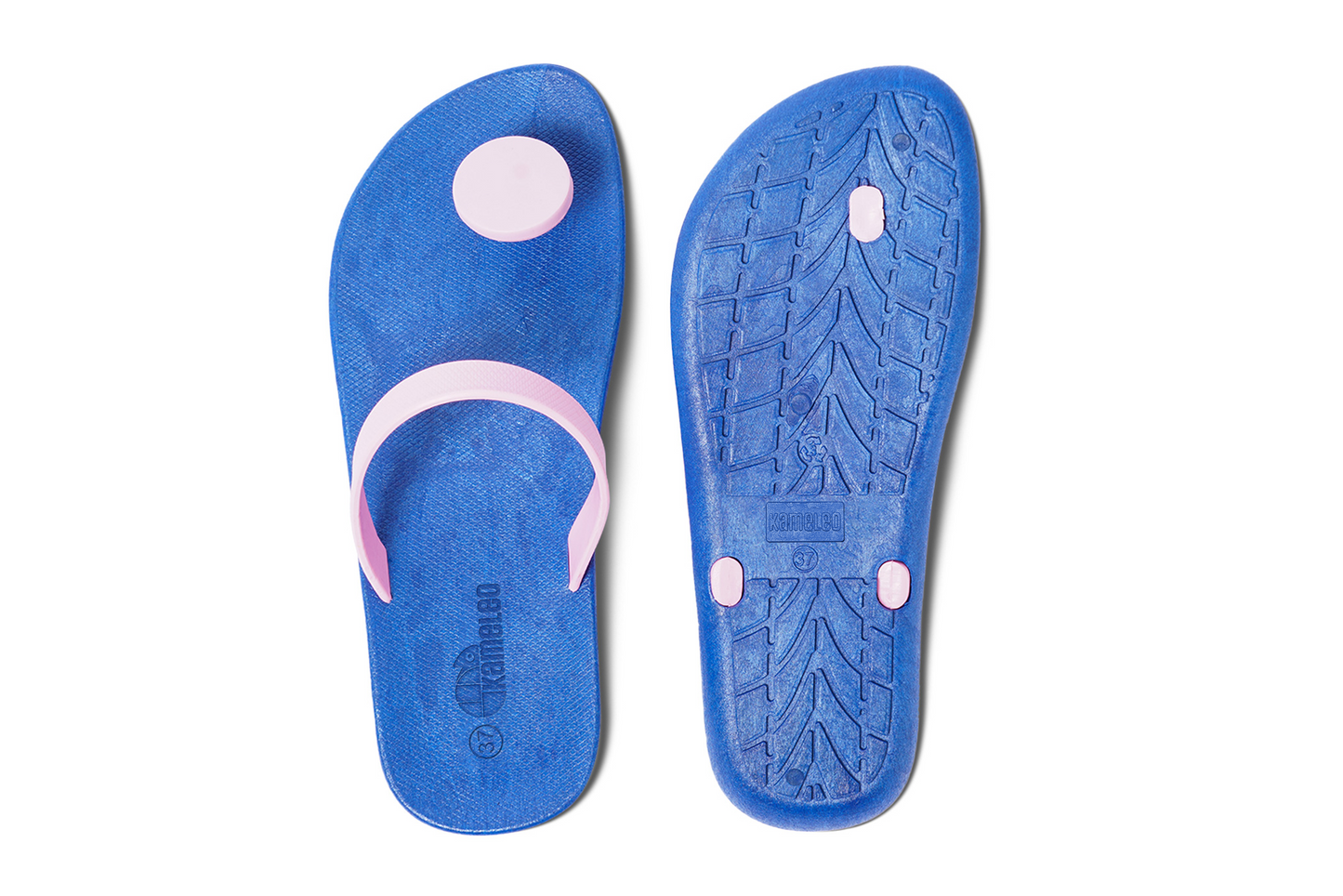 Poppi Dot Blue Sole LightPink Strap