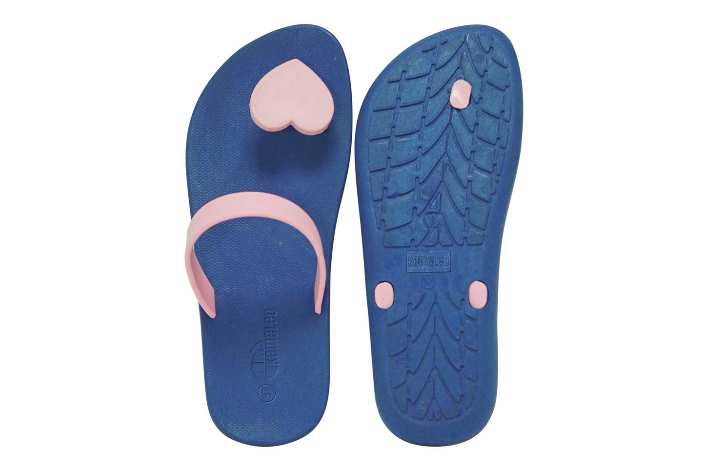 Poppi Heart Blue Sole LightPink Strap