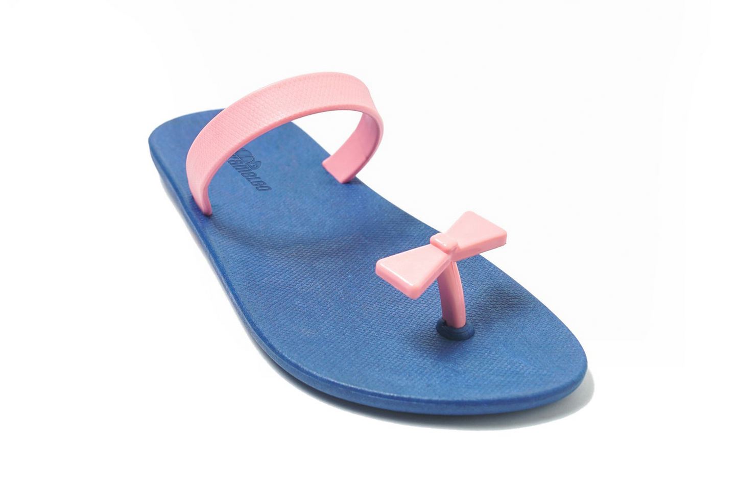 Poppi Bow Blue Sole LightPink Strap