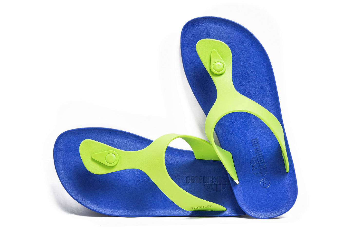 Candy Blue Sole Lime Strap