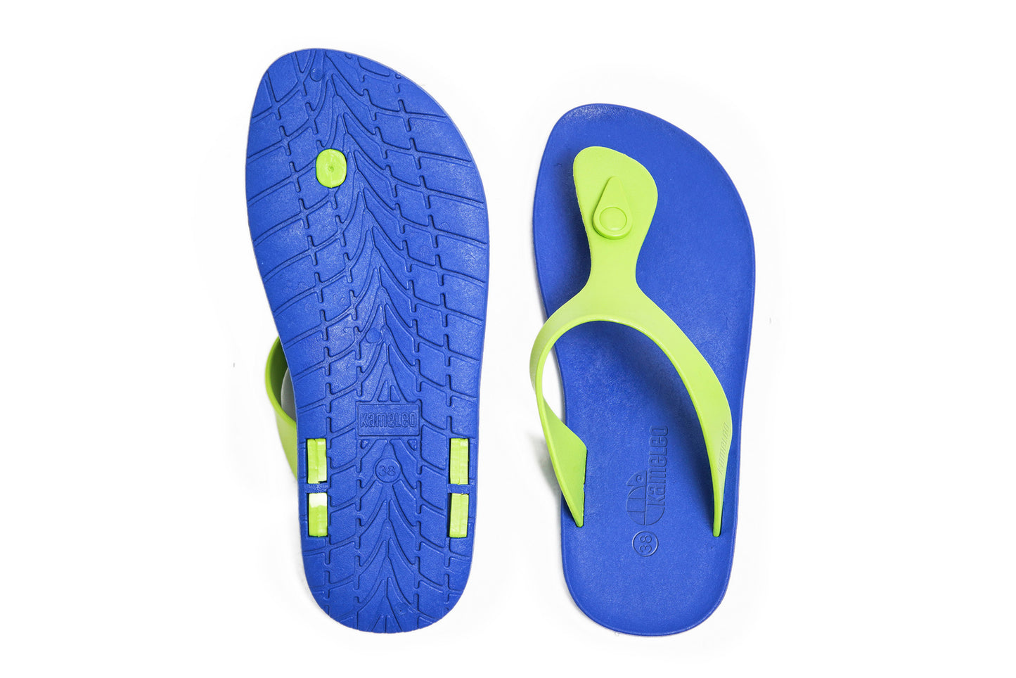 Candy Blue Sole Lime Strap