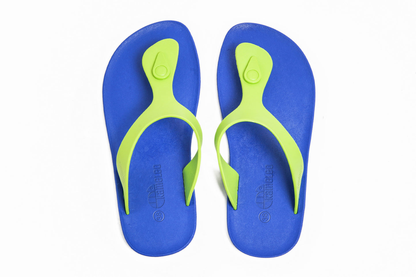 Candy Blue Sole Lime Strap