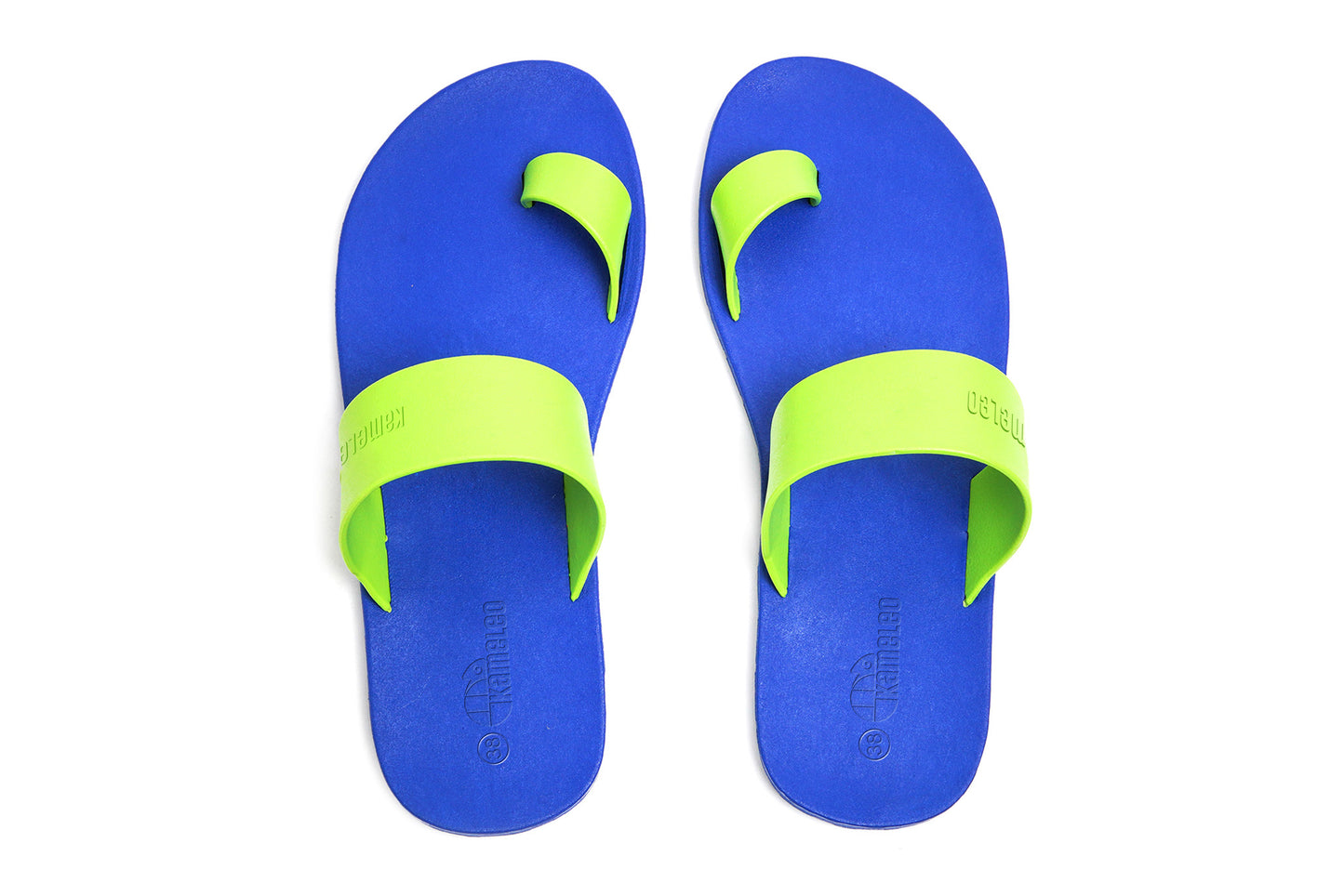 Pop Thumb Blue Sole Lime Strap