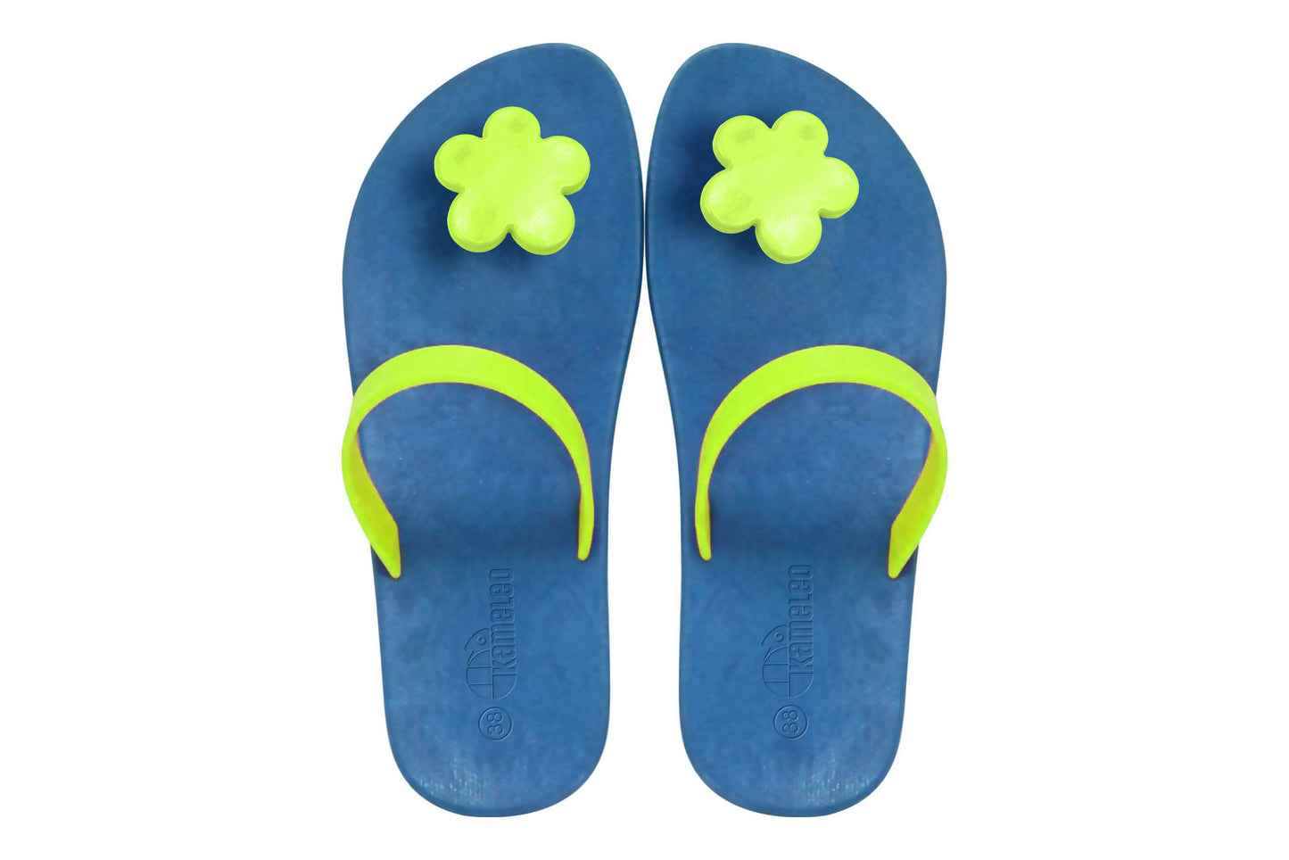 Poppi Flora Blue Sole Lime Strap