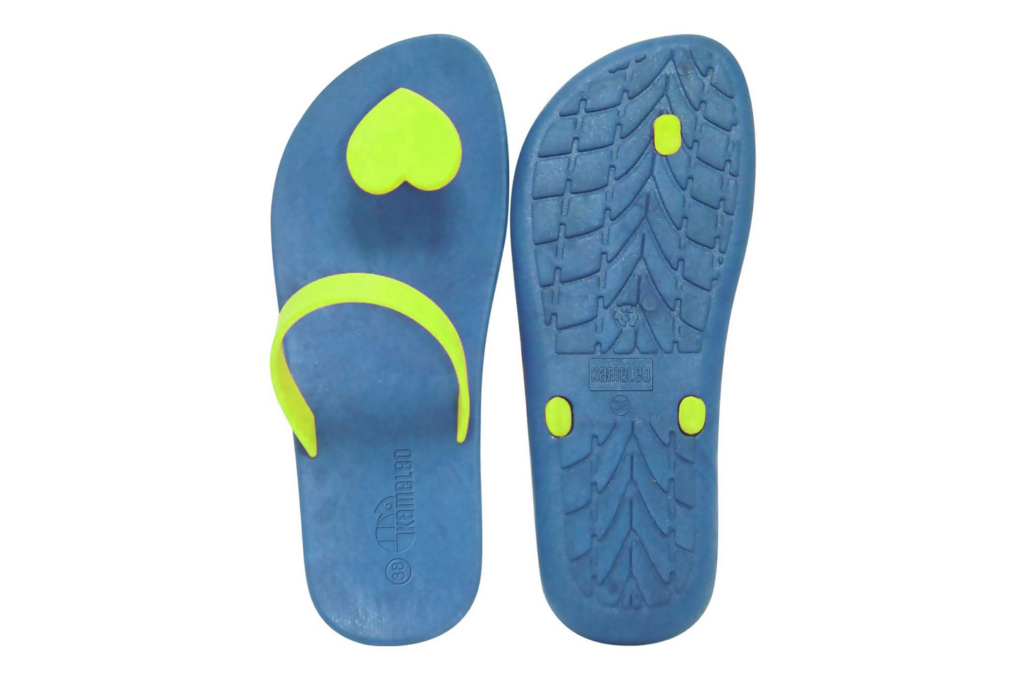 Poppi Heart Blue Sole Lime Strap