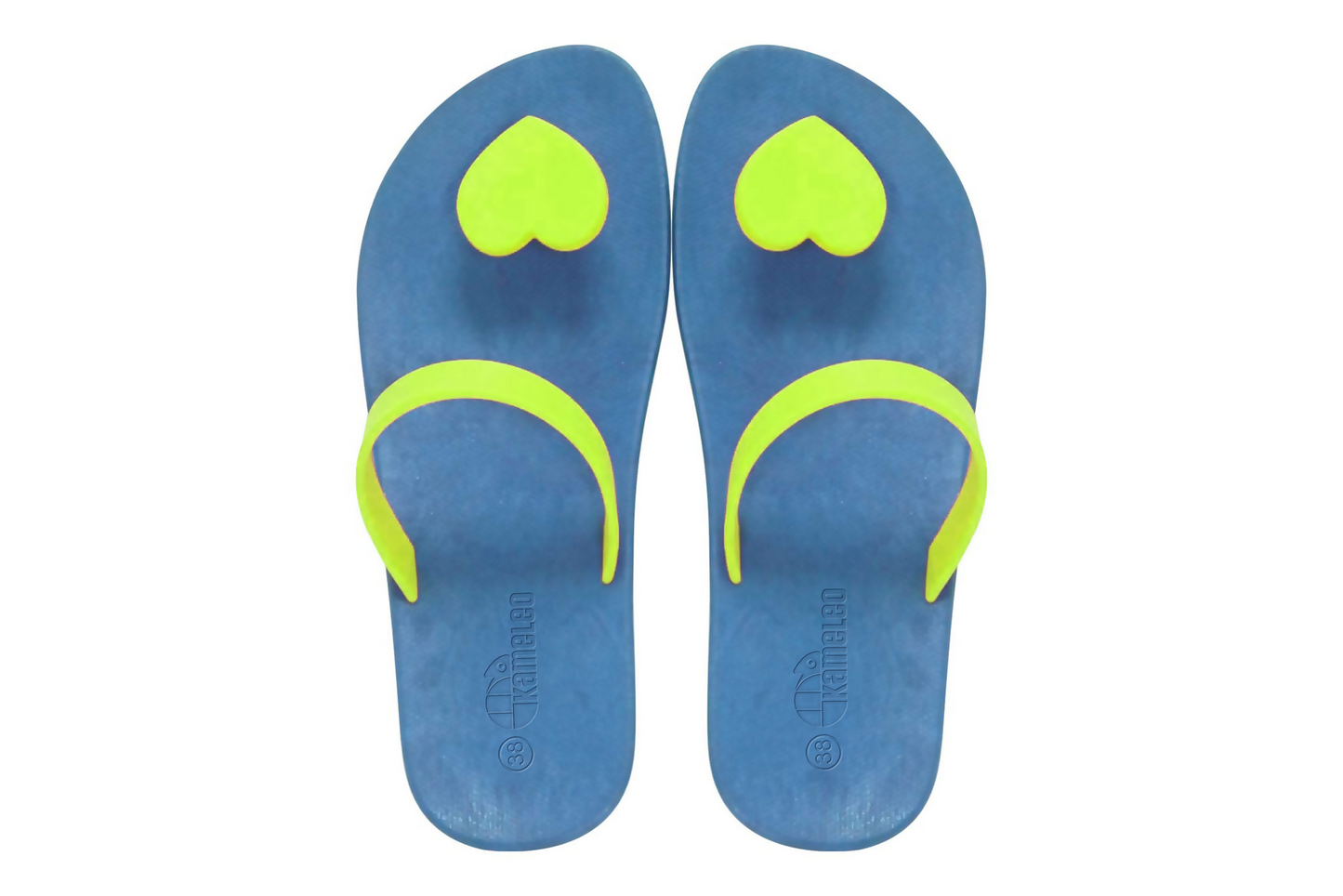 Poppi Heart Blue Sole Lime Strap