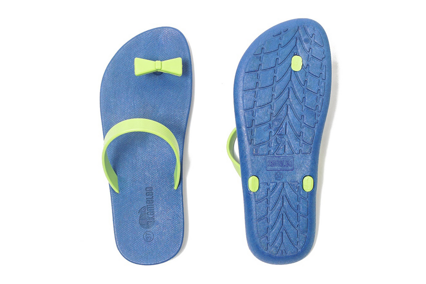 Poppi Bow Blue Sole Lime Strap