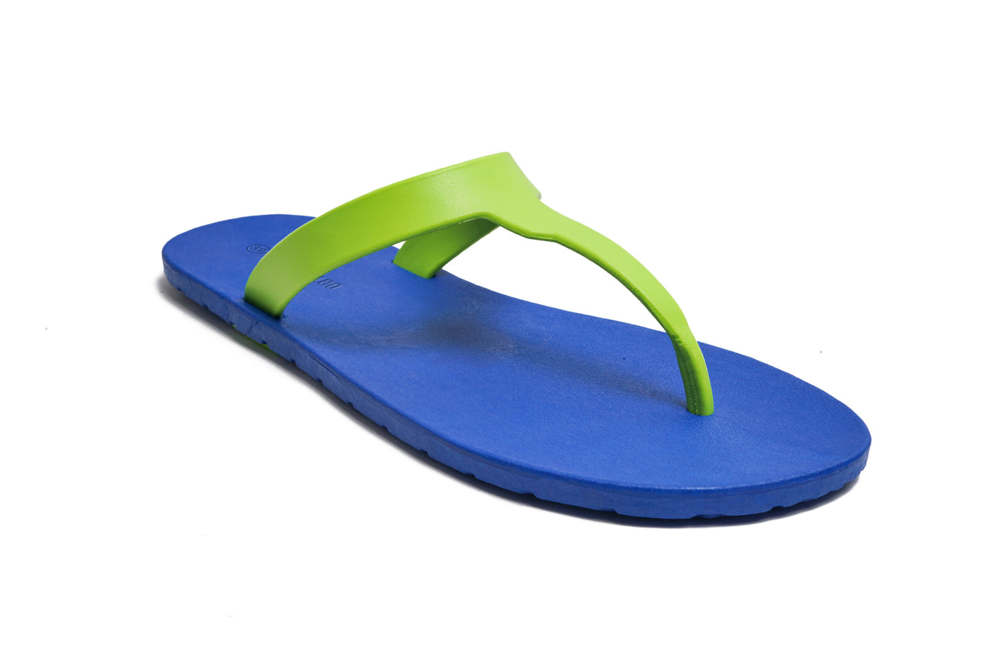Thongs Blue Sole Lime Strap