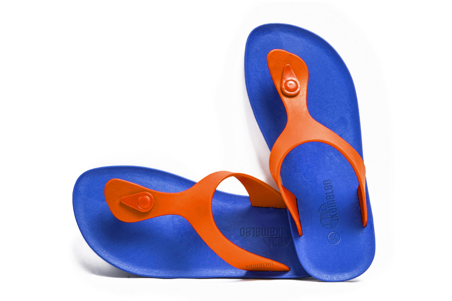Candy Blue Sole Orange Strap