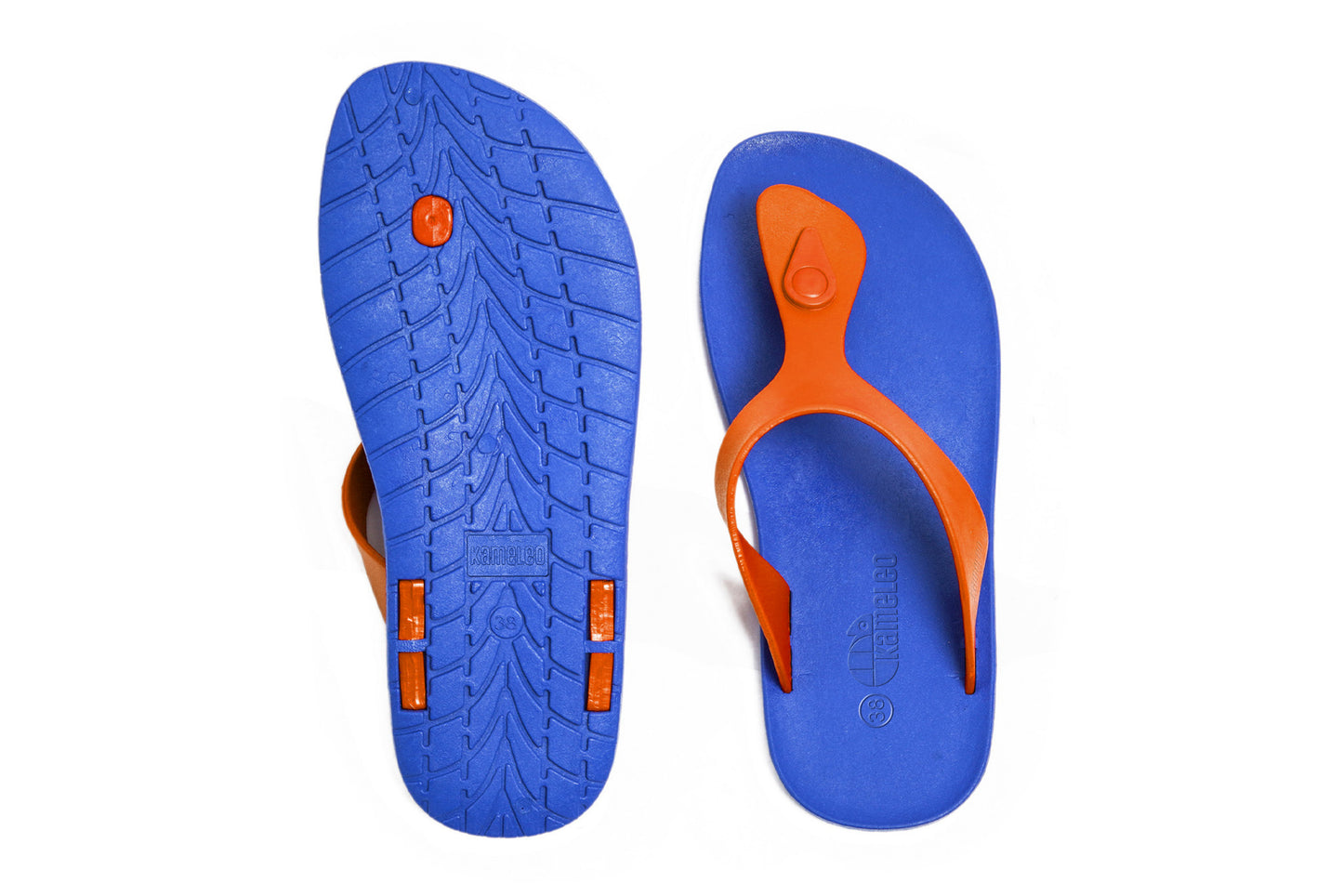 Candy Blue Sole Orange Strap