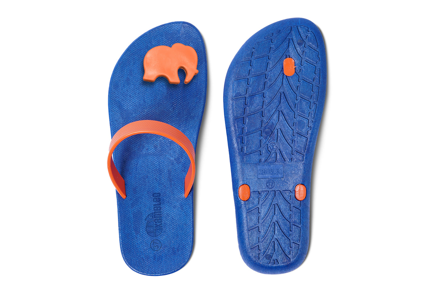 Poppi Ellie Blue Sole Orange Strap
