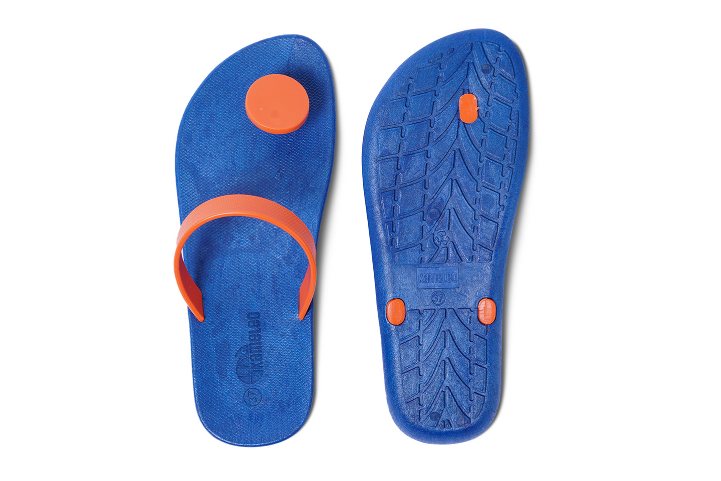 Poppi Dot Blue Sole Orange Strap