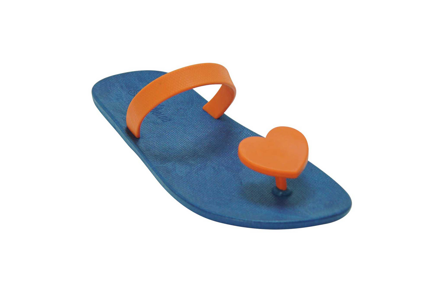 Poppi Heart Blue Sole Orange Strap