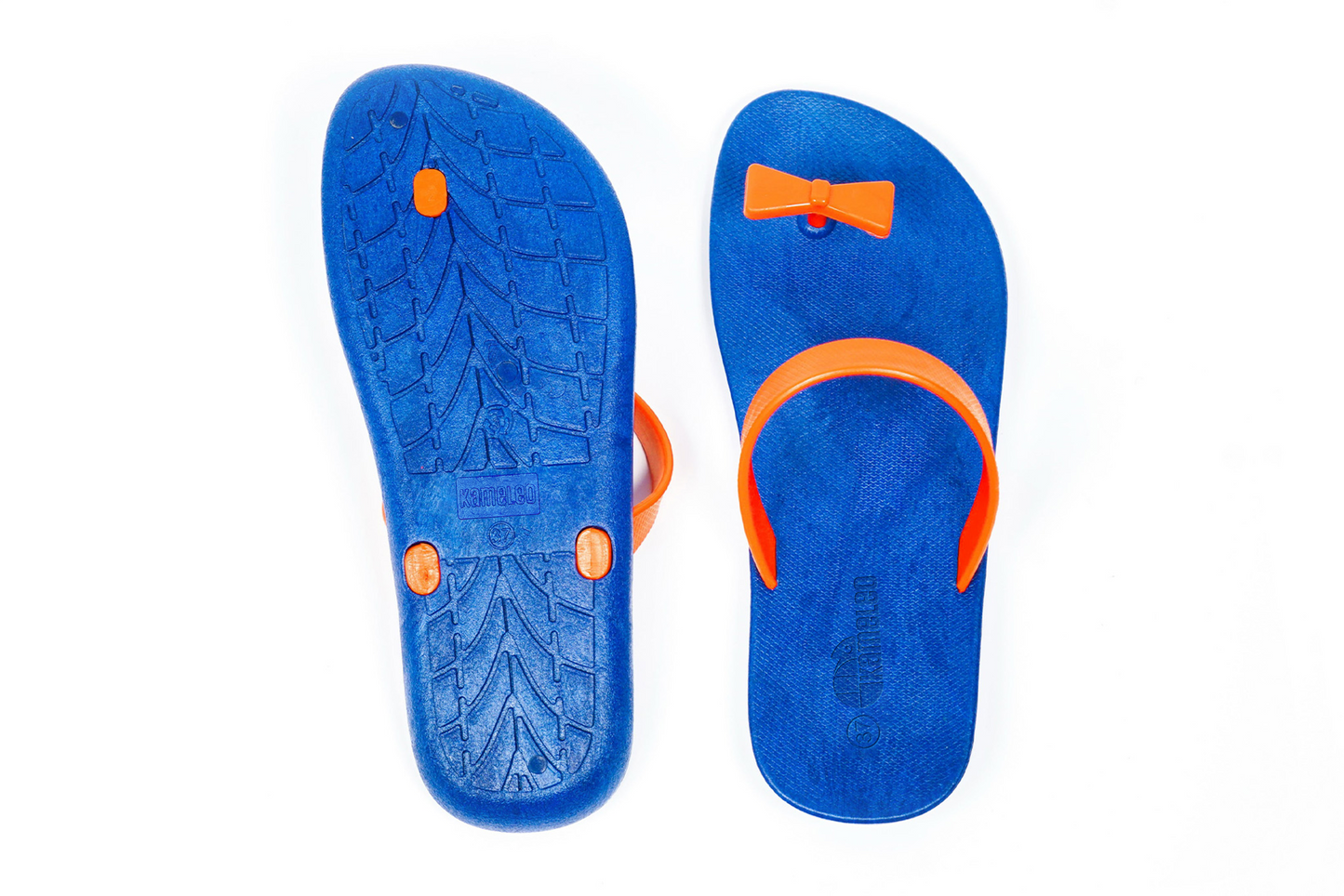 Poppi Bow Blue Sole Orange Strap