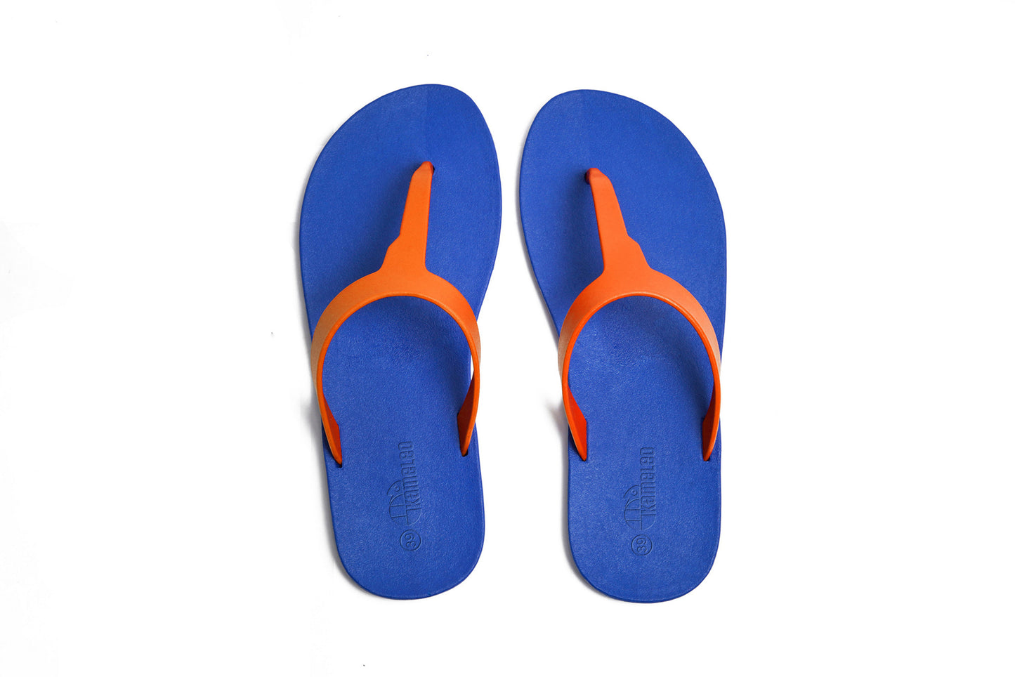 Thongs Blue Sole Orange Strap