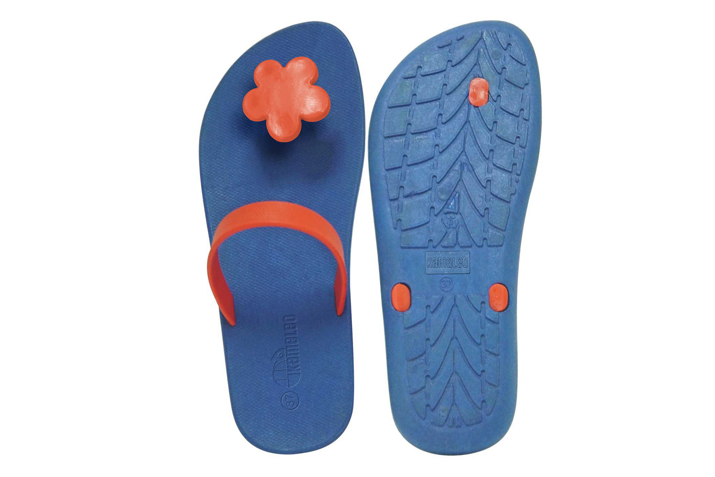 Poppi Flora Blue Sole Red Strap