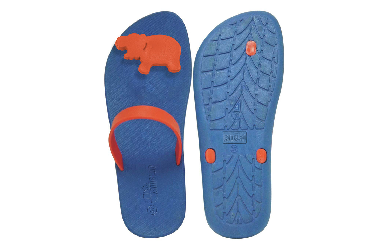 Poppi Hippo Blue Sole Red Strap