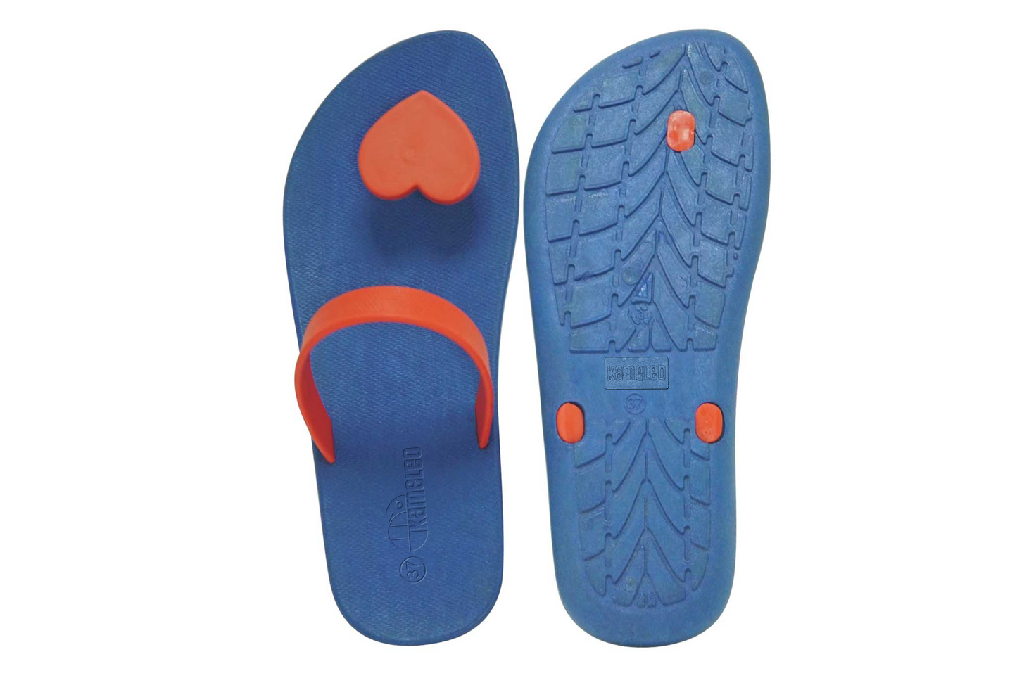 Poppi Heart Blue Sole Red Strap