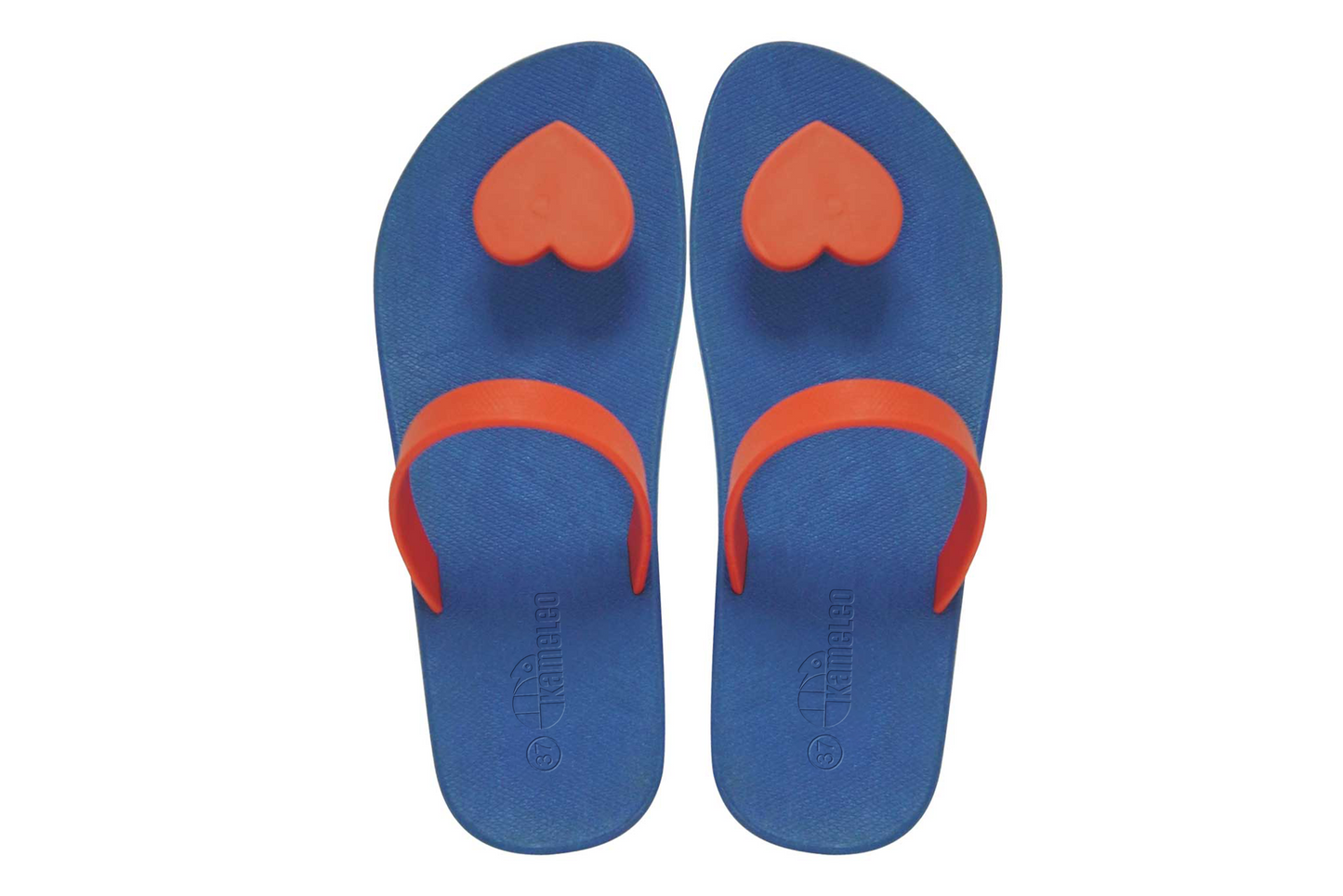 Poppi Heart Blue Sole Red Strap
