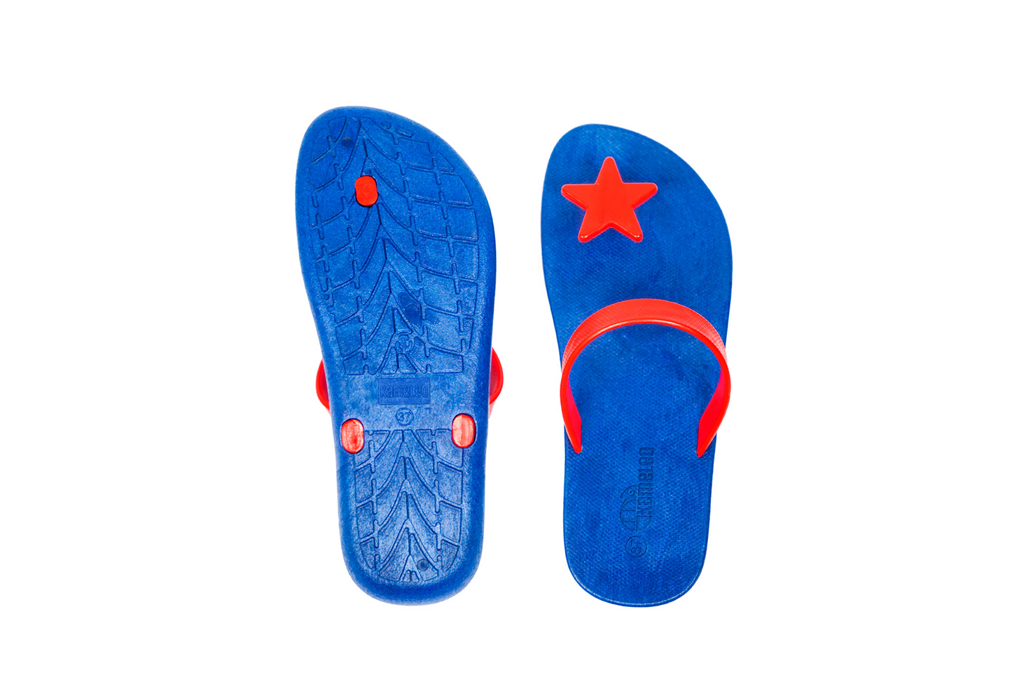 Poppi Star Blue Sole Red Strap