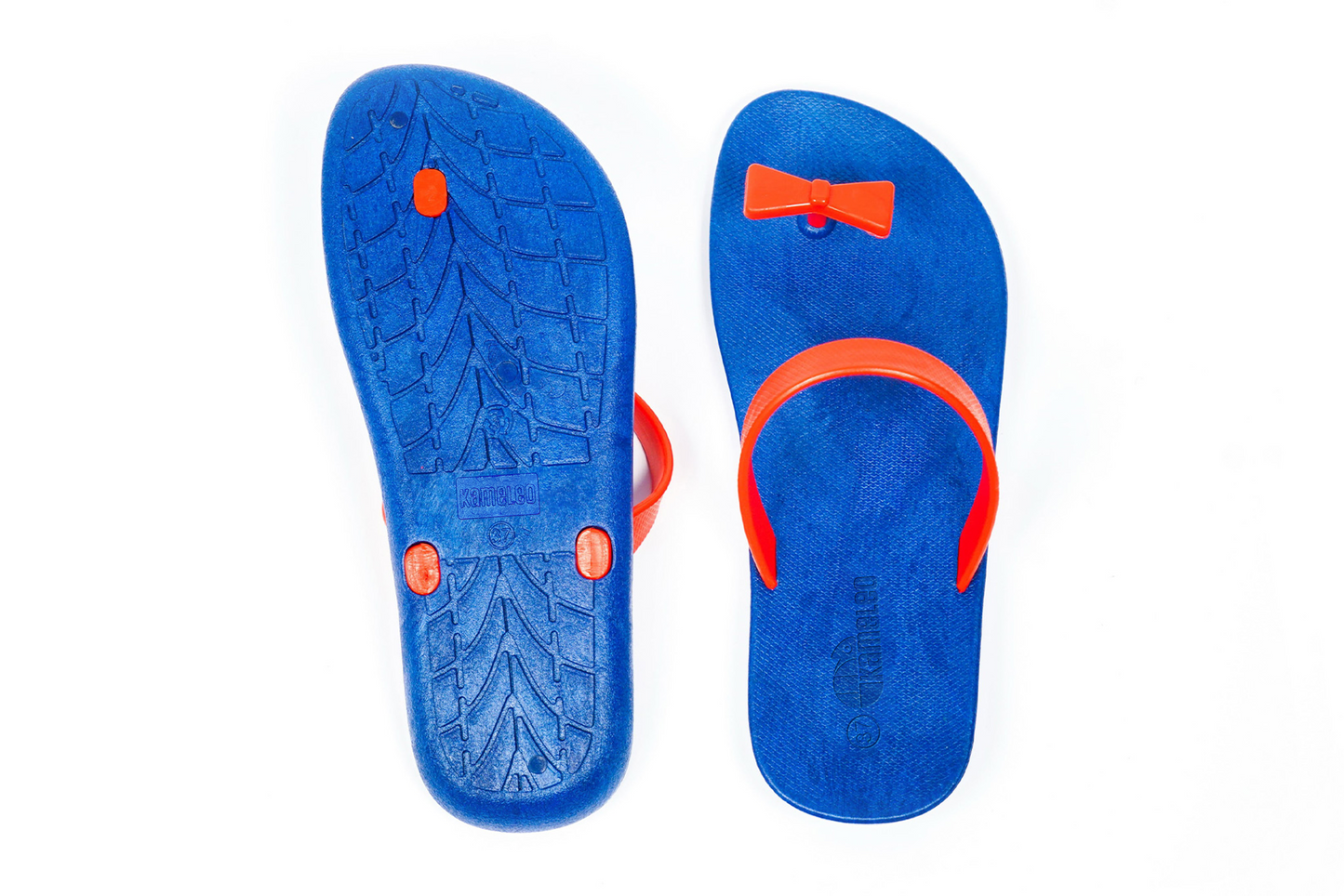 Poppi Bow Blue Sole Red Strap
