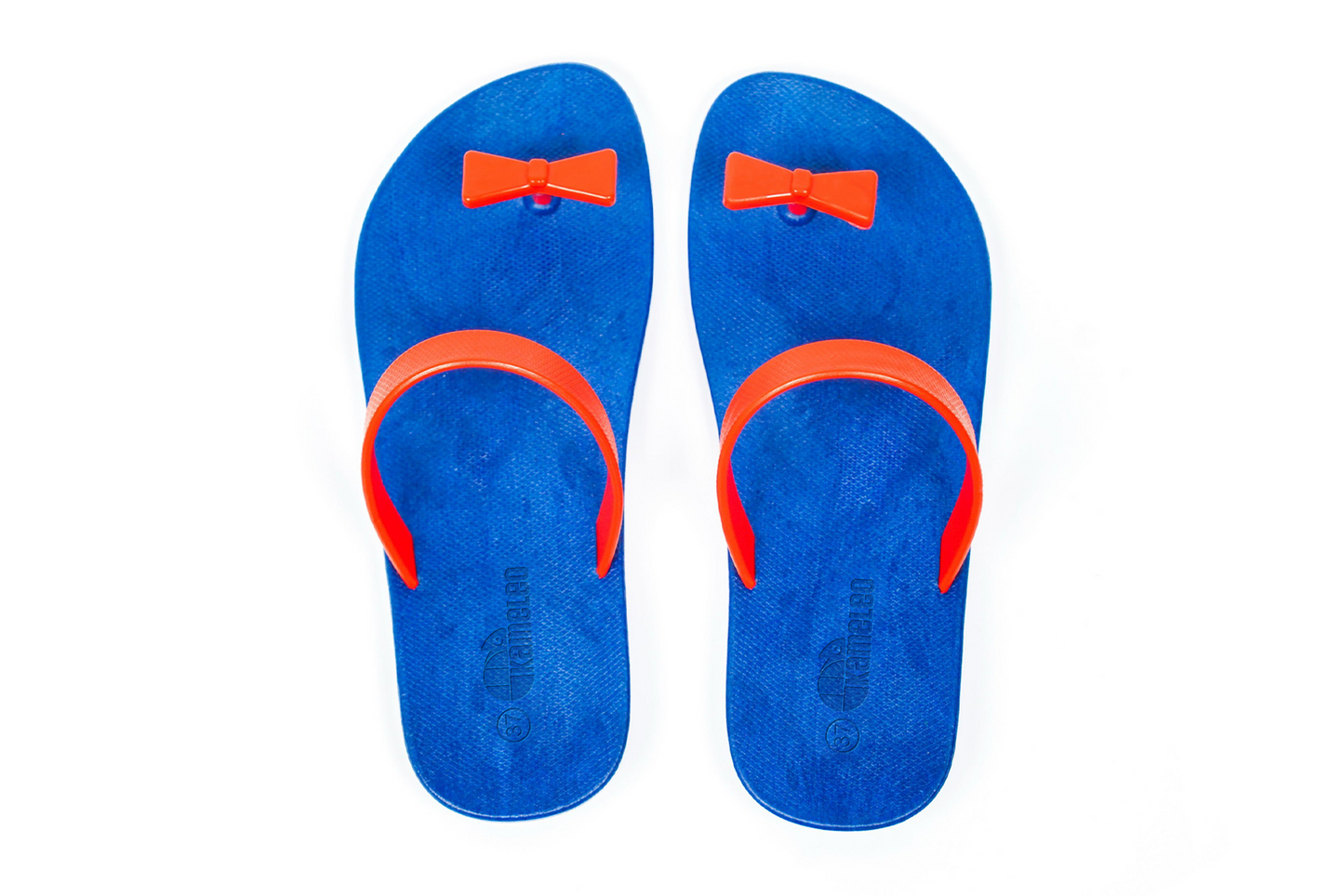 Poppi Bow Blue Sole Red Strap