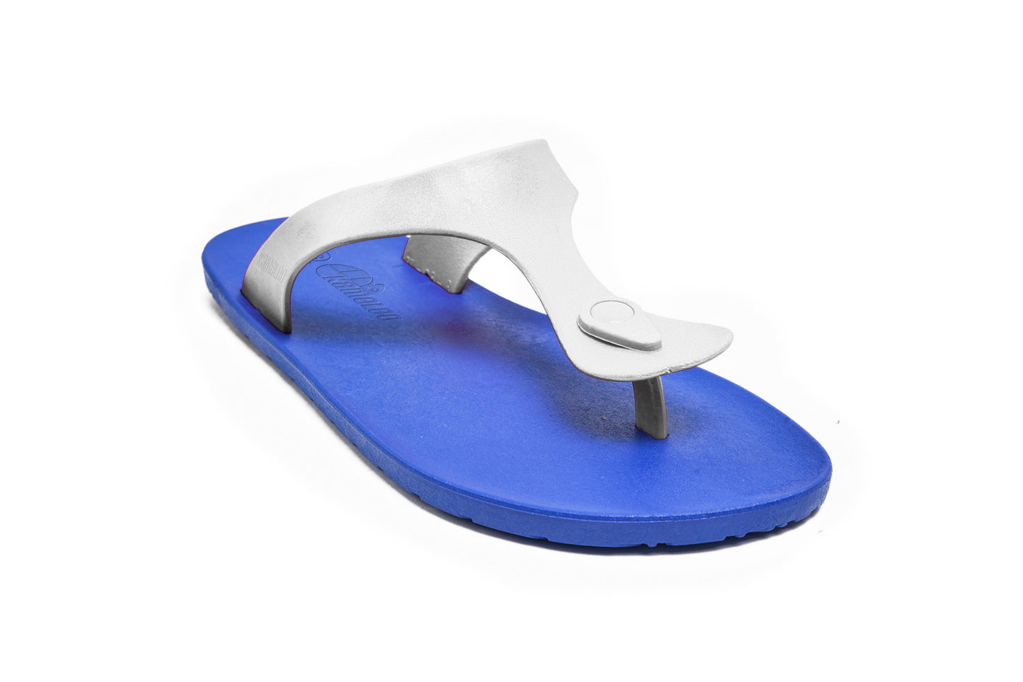 Candy Blue Sole White Strap