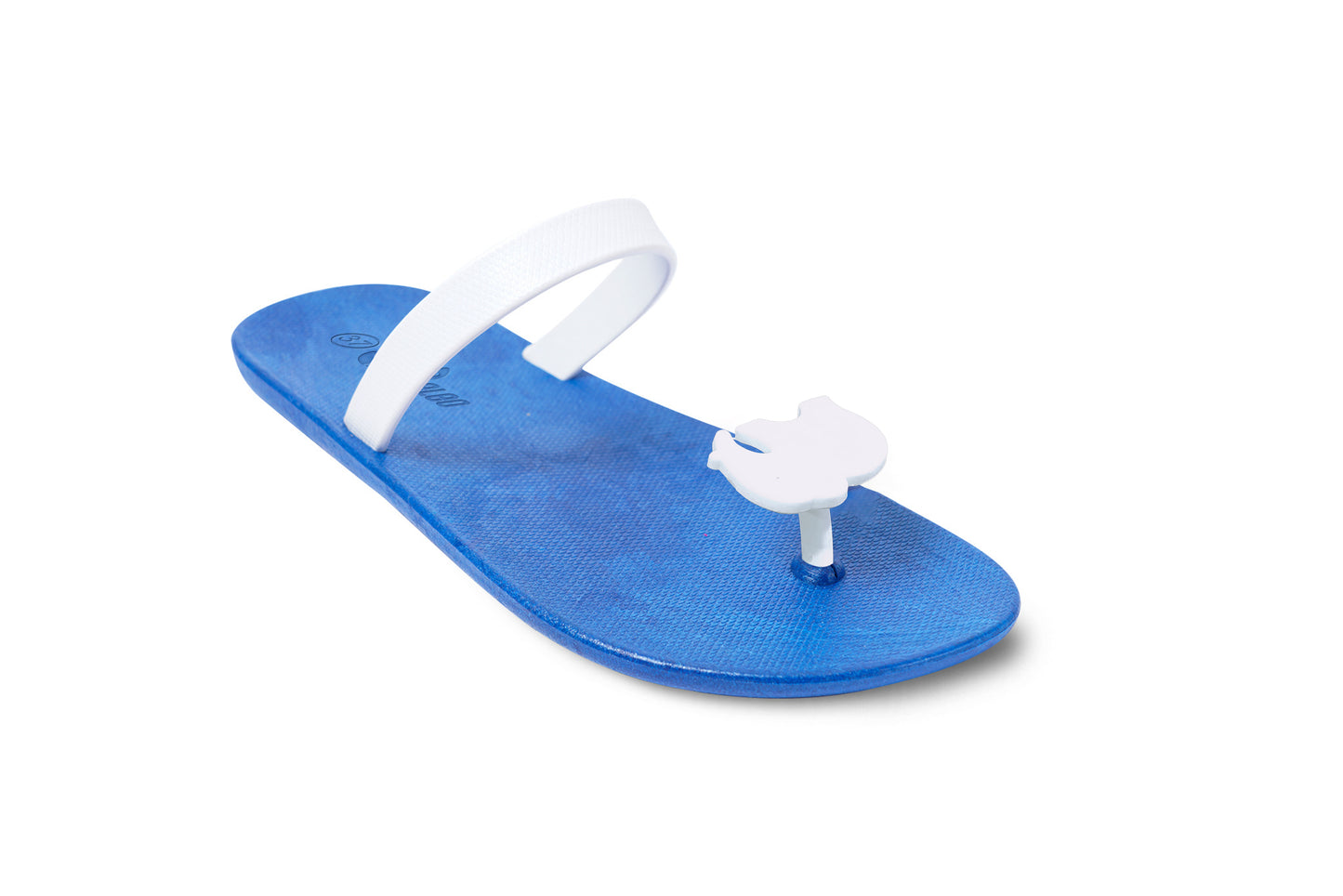 Poppi Ellie Blue Sole White Strap