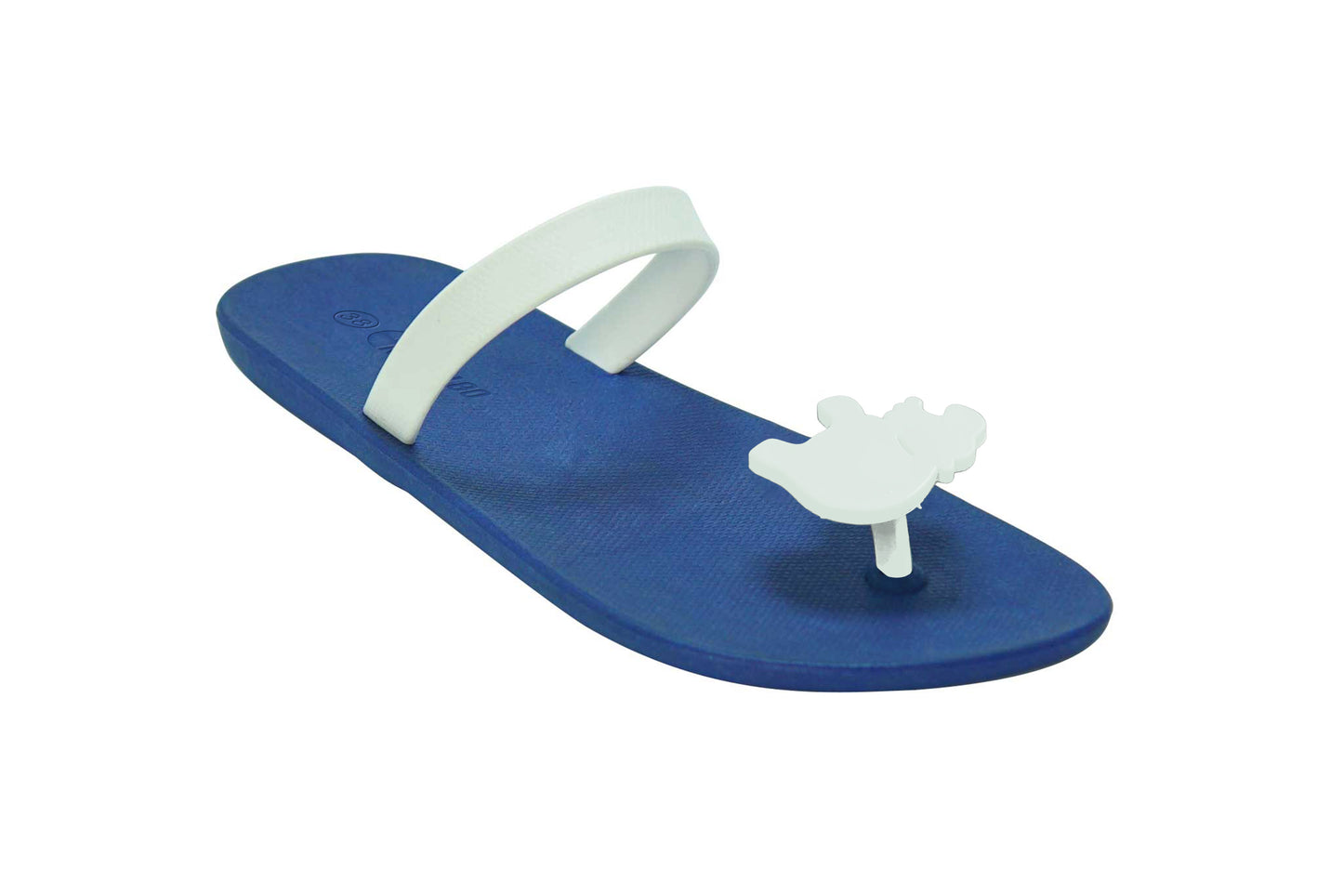 Poppi Hippo Blue Sole White Strap