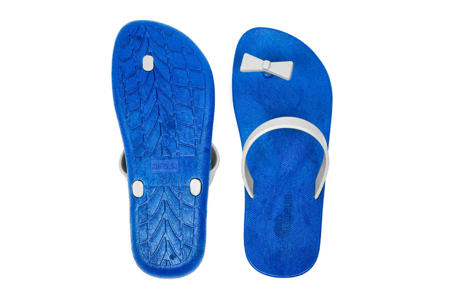 Poppi Bow Blue Sole White Strap