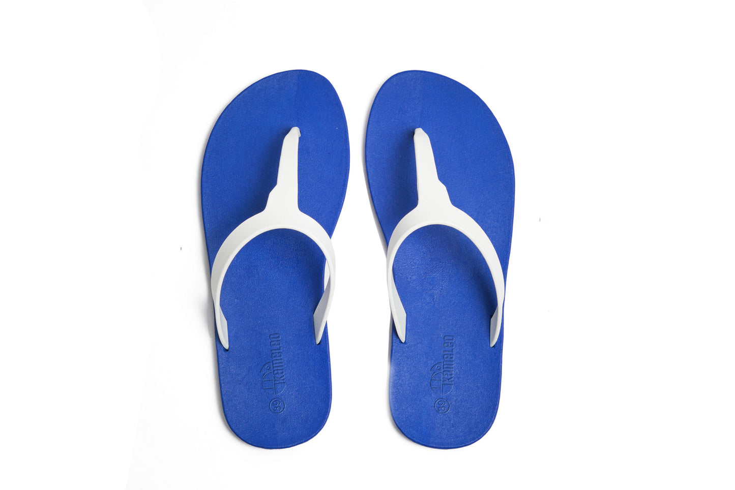 Thongs Blue Sole White Strap