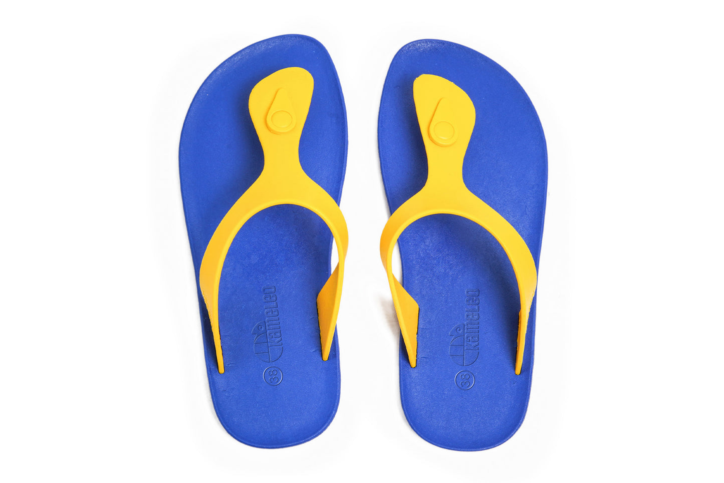 Candy Blue Sole Yellow Strap