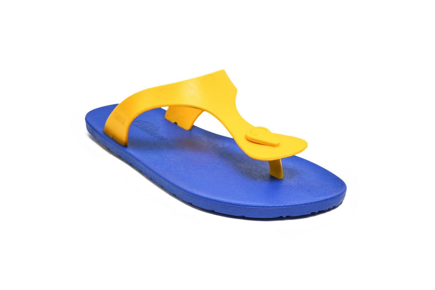 Candy Blue Sole Yellow Strap