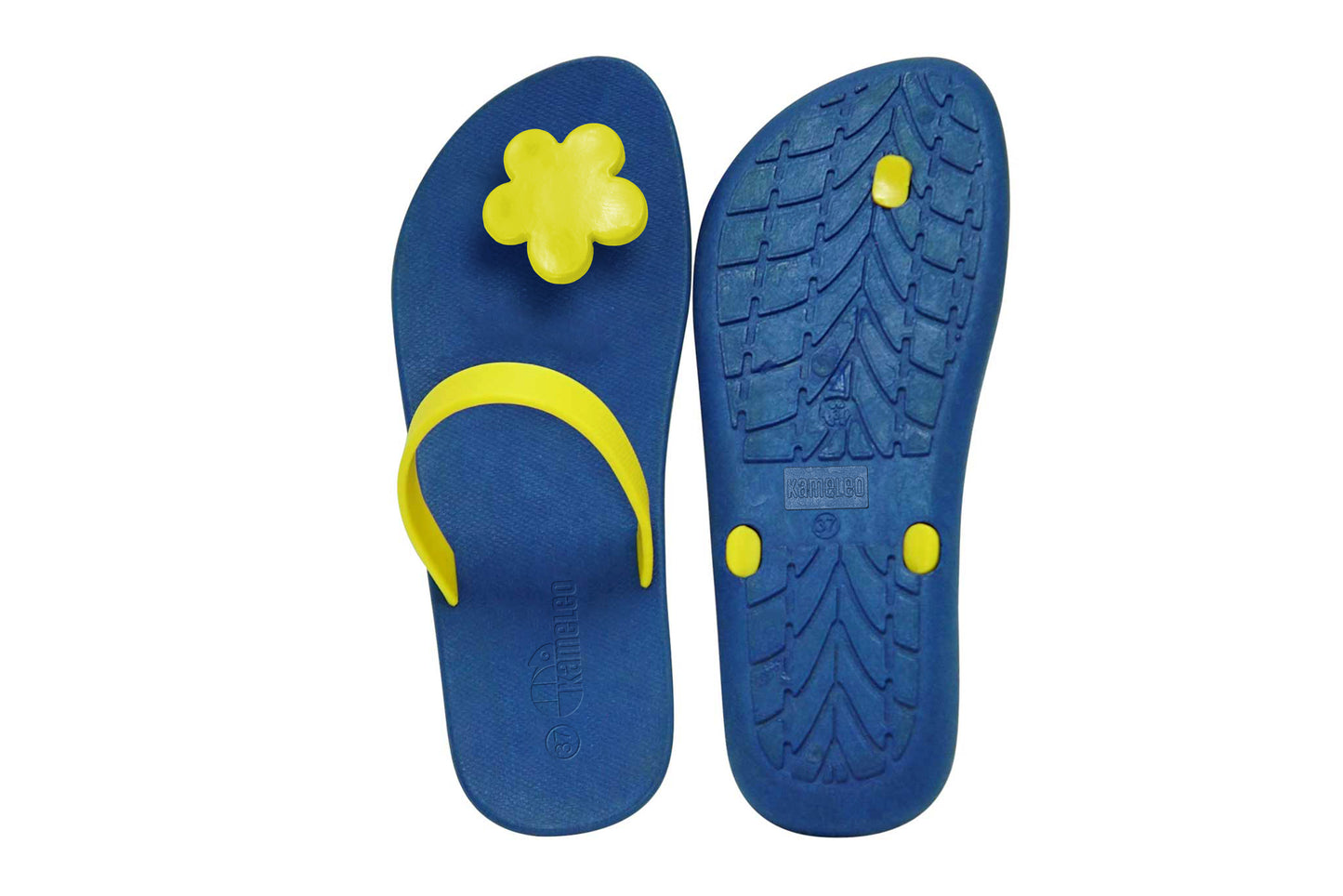 Poppi Flora Blue Sole Yellow Strap