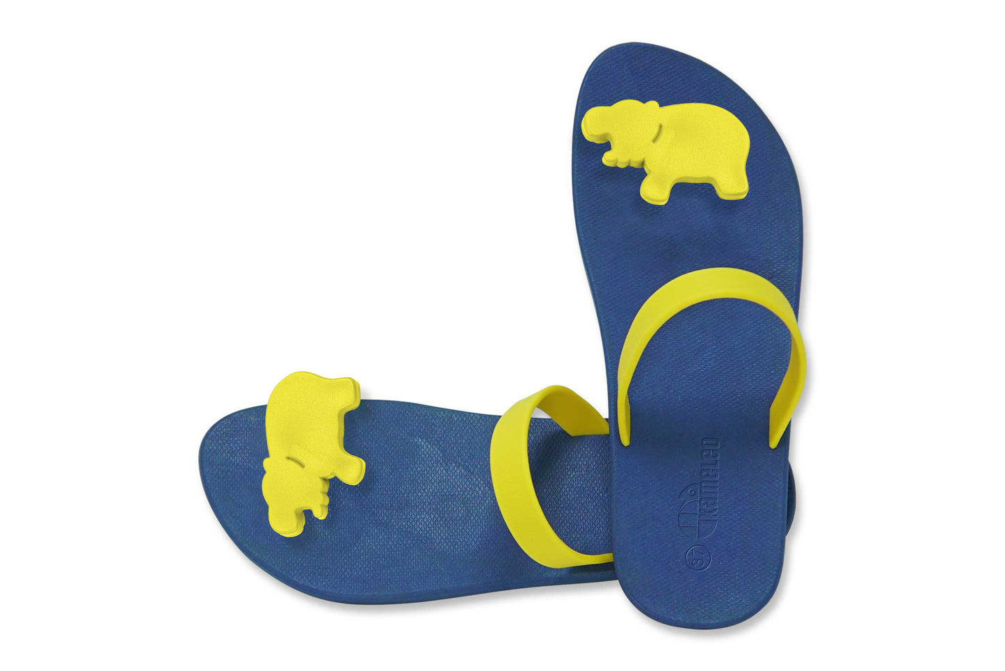 Poppi Hippo Blue Sole Yellow Strap
