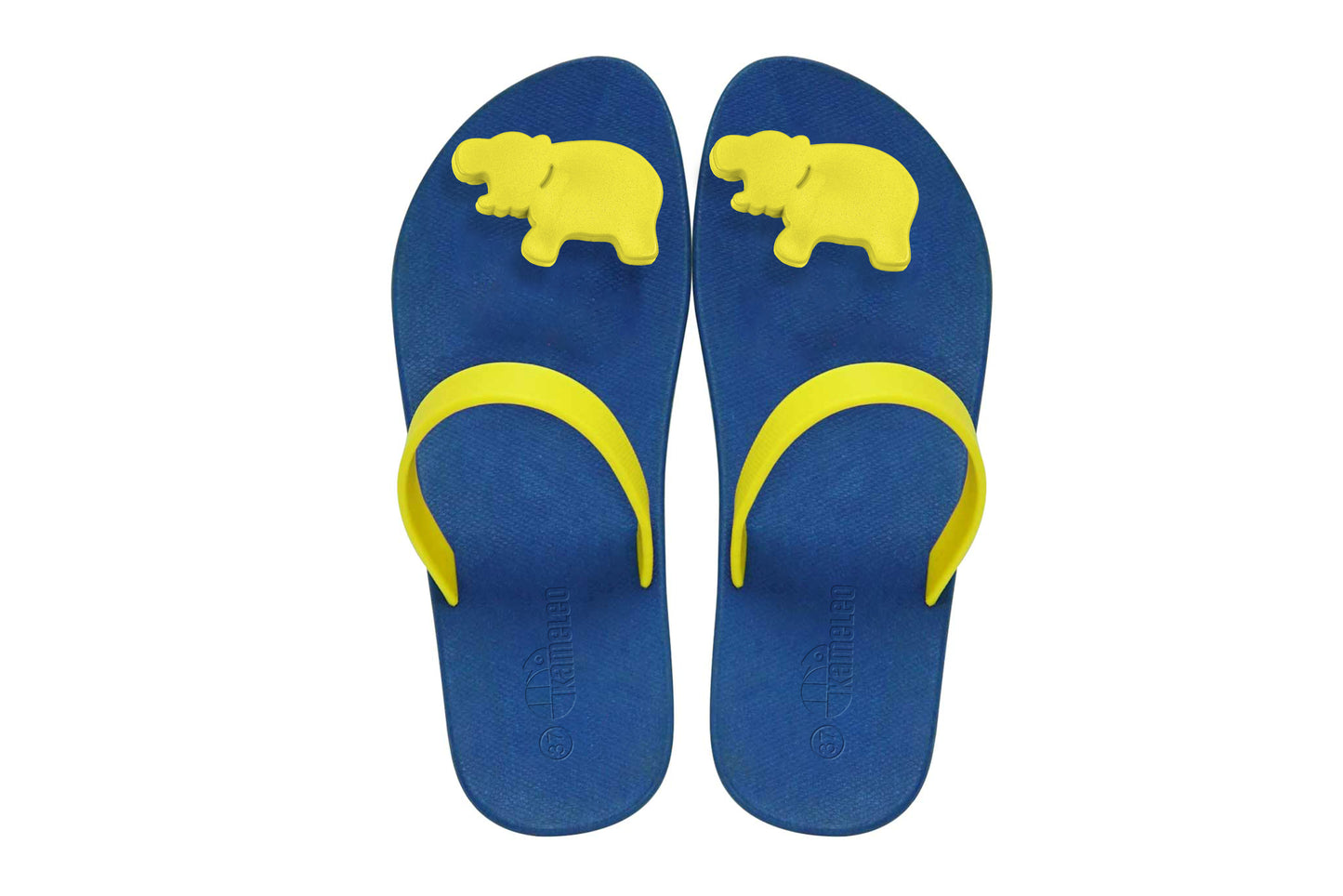 Poppi Hippo Blue Sole Yellow Strap