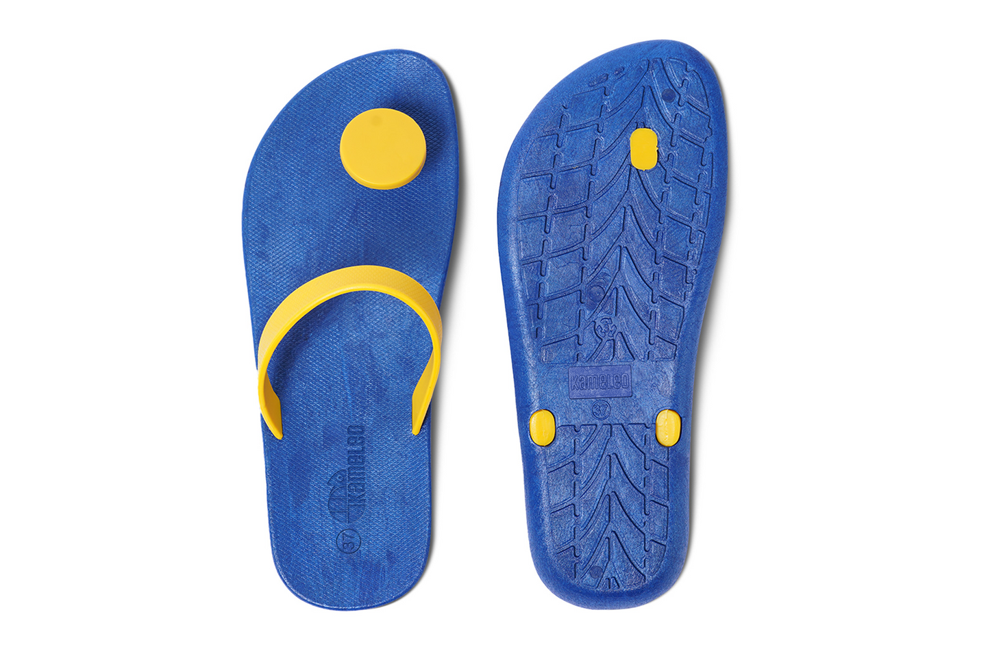 Poppi Dot Blue Sole Yellow Strap