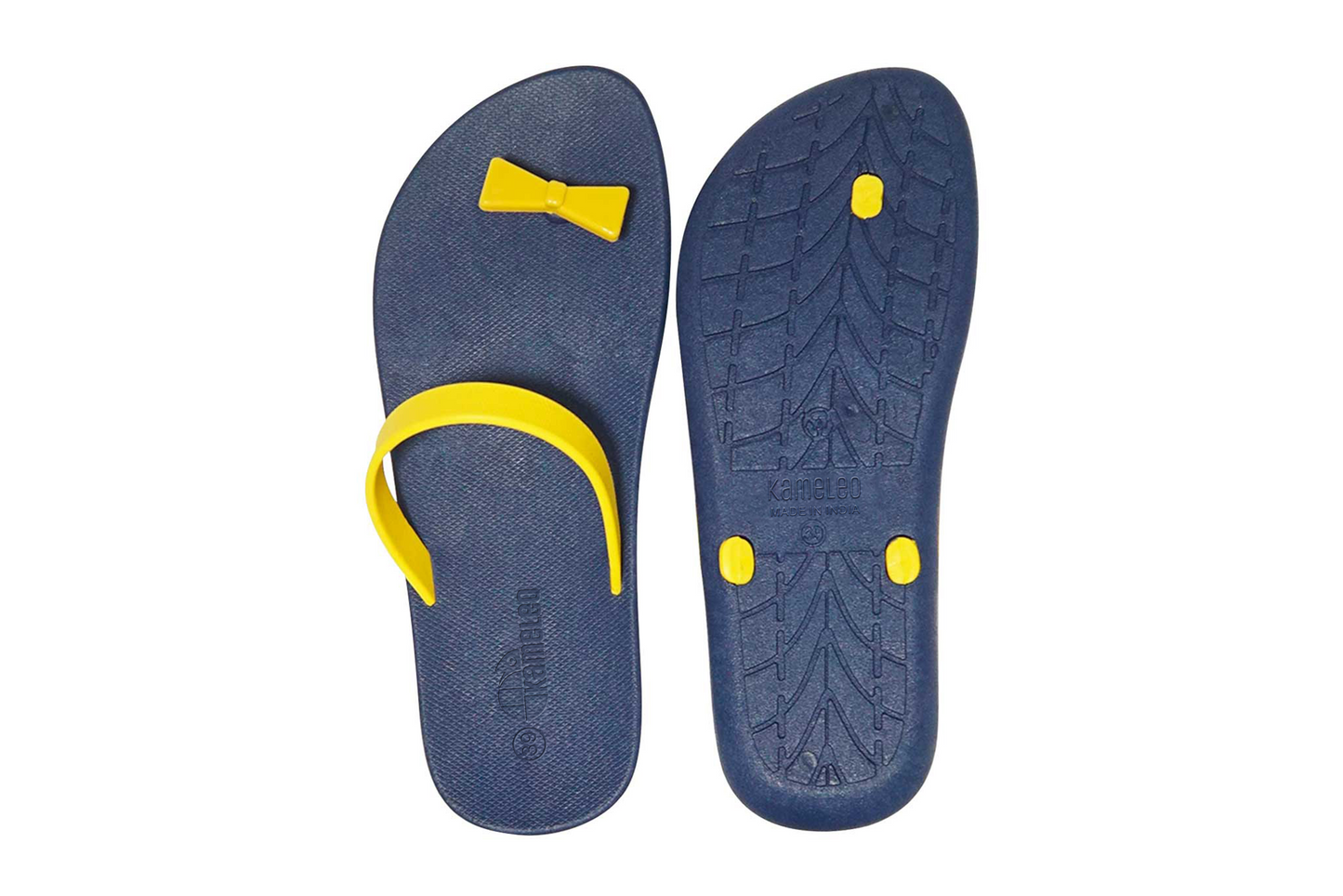 Poppi Bow Blue Sole Yellow Strap