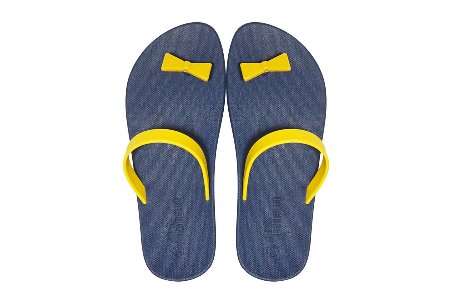 Poppi Bow Blue Sole Yellow Strap