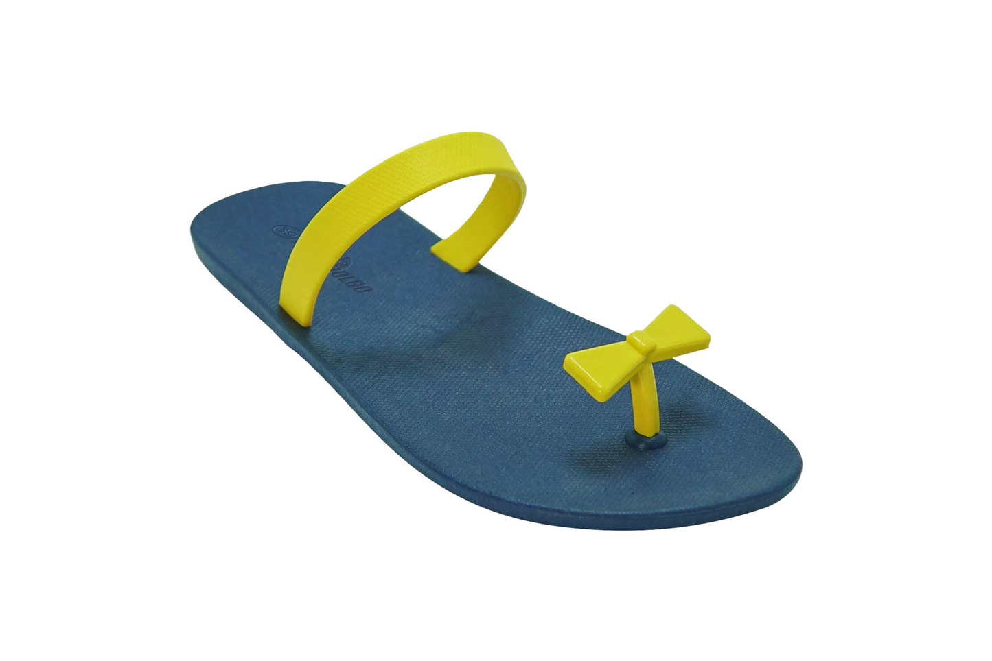 Poppi Bow Blue Sole Yellow Strap